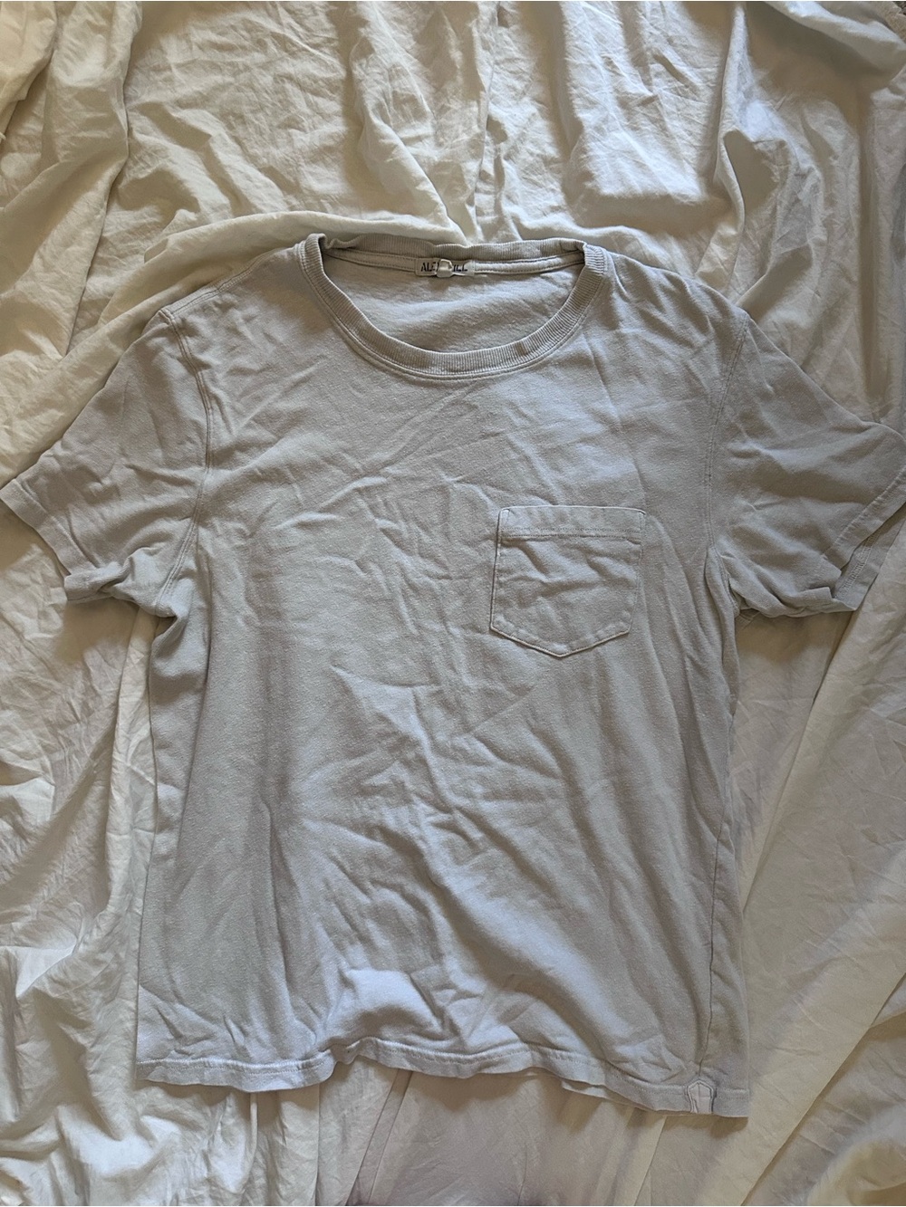 Alex Mill Light Gray Crewneck Pocket Tee
